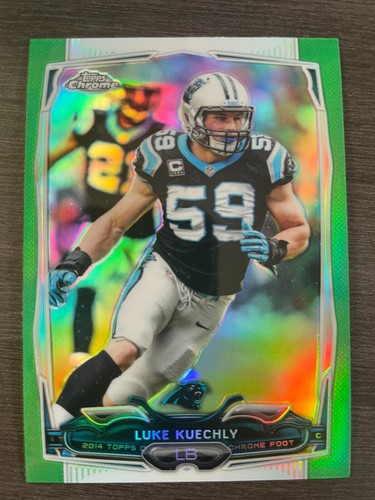 Luke Kuechly [Green Refractor] #87 2014 Topps Chrome card