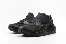 NIKE HUARACHE RUN GS TRIPLE BLACK 654275-016 GRADE SCHOOL BOYS GIRLS WOMENS 