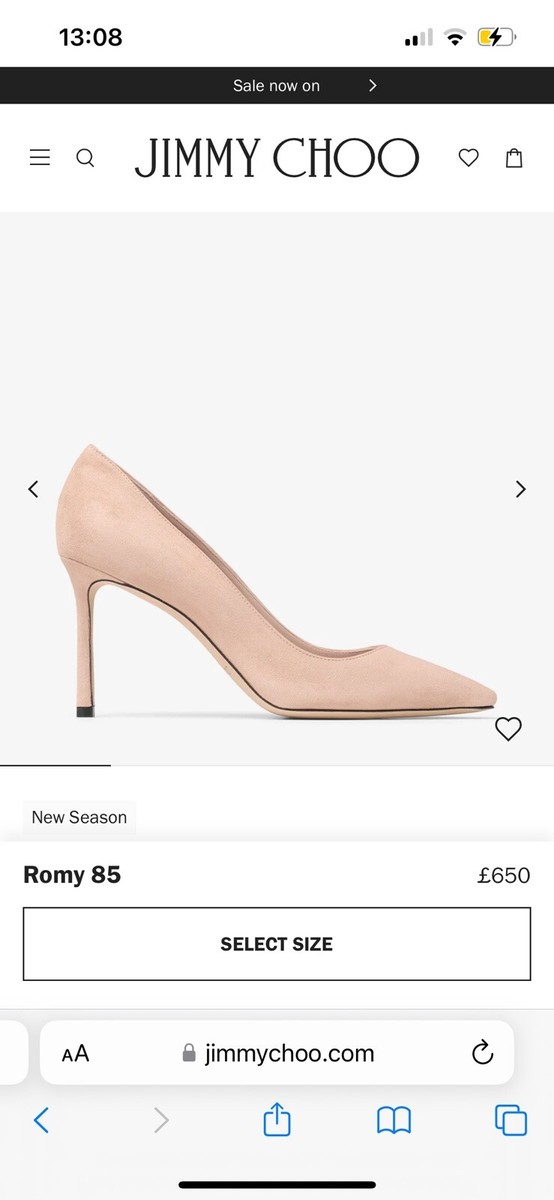 Jimmy Choo Nude Suede Romy 85 Pumps | eBay UK