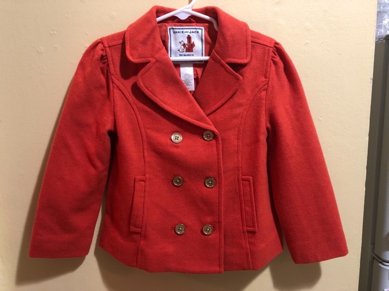 Janie and Jack A Girl And Her Horse Orange Coat Size 3-4