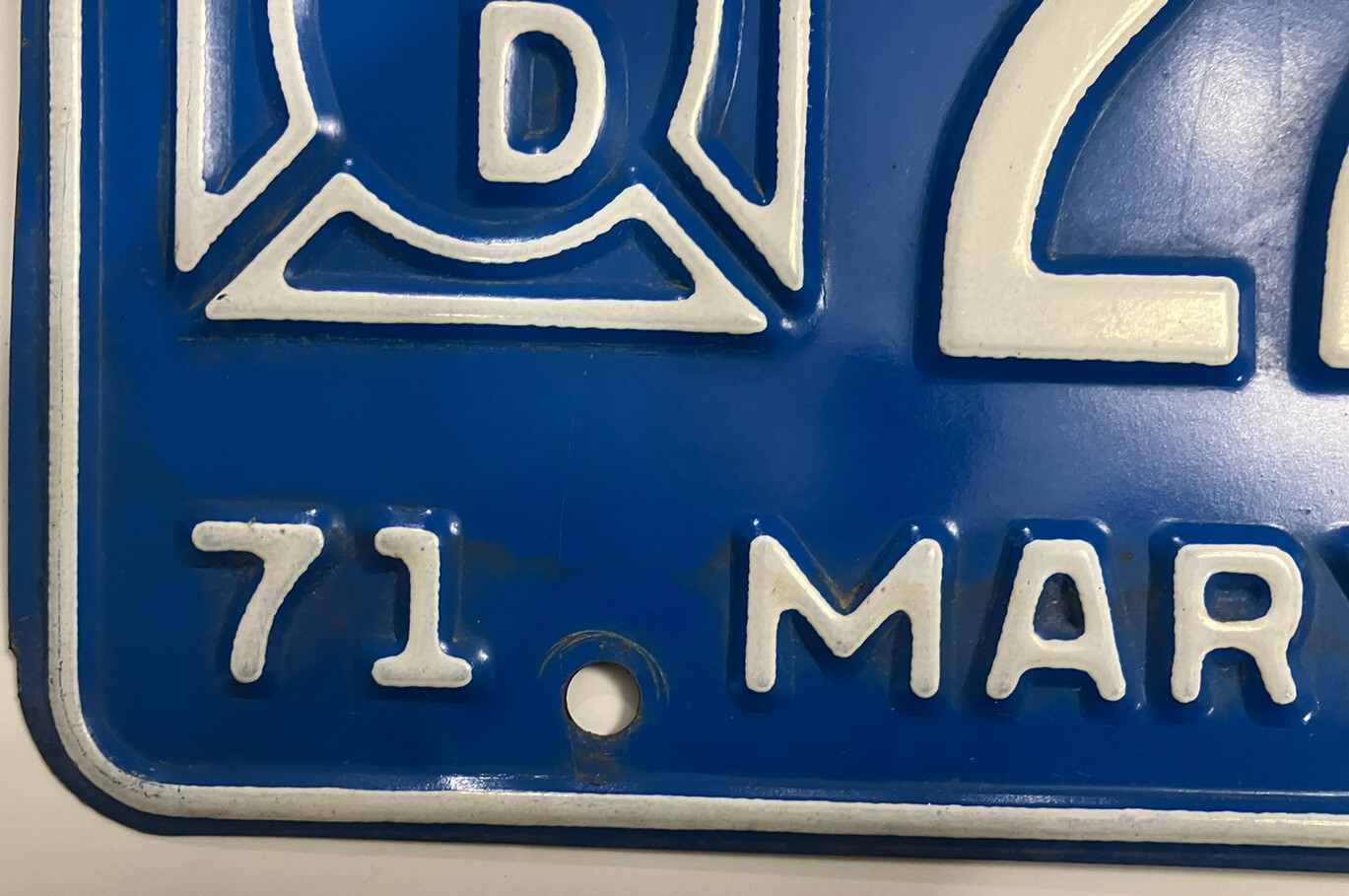 Expired 1971 Vintage Fire Department Maryland DMV License Plate Md. Tag