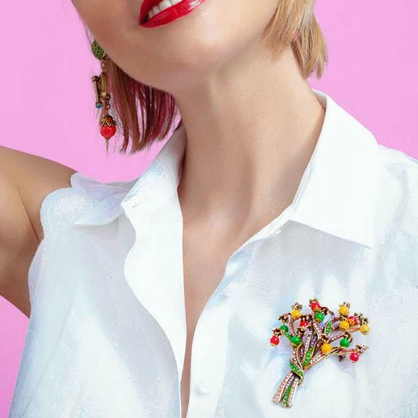 Nuevo $180 HEIDI DAUS Deslumbrante Recuerdo Floral Acento Broche Pin Cristales Foto 2 de 4