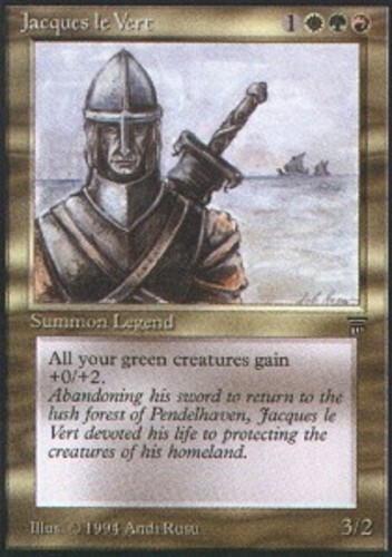 [1x] Jacques le Vert Slight Play, English Legends MTG Magic