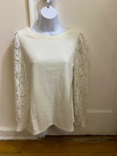 Lace-Sleeve Boatneck Top