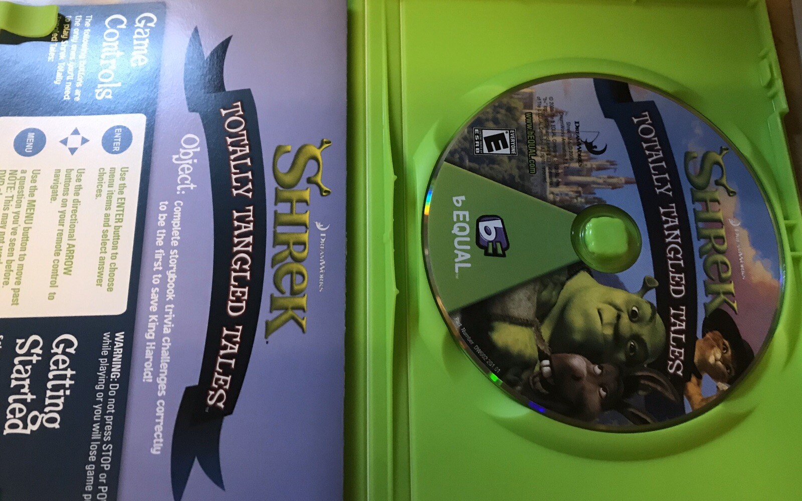 SHREK TOTALLY TANGLED TALES DVD GAME BEQUAL 2005 COMPLETE eBay