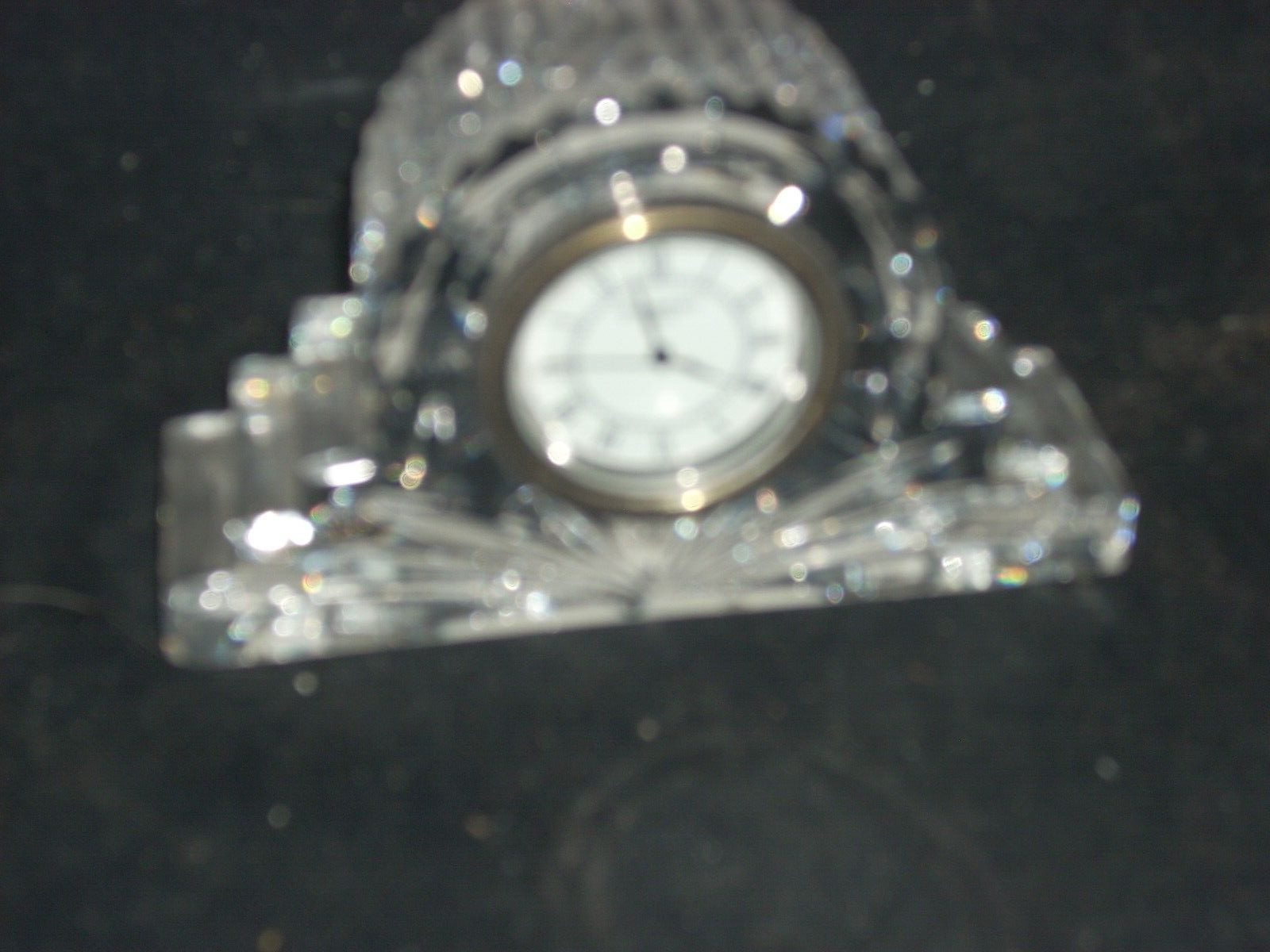 Vintage Waterford Cut Crystal Mantle Desktop Clock
