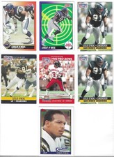 Leslie O'Neal 7 Card Lot 1990 & 91 Pro Set, Score, Topps - San Diego Chargers