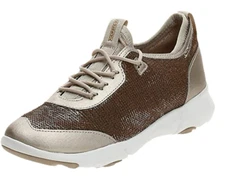 Geox Women's D Nebula X A Low Top Fashion Sneakers, Pailettes Gold