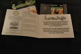 Videogame NES Nintendo Boxed Lemmings  1991 & Instructions