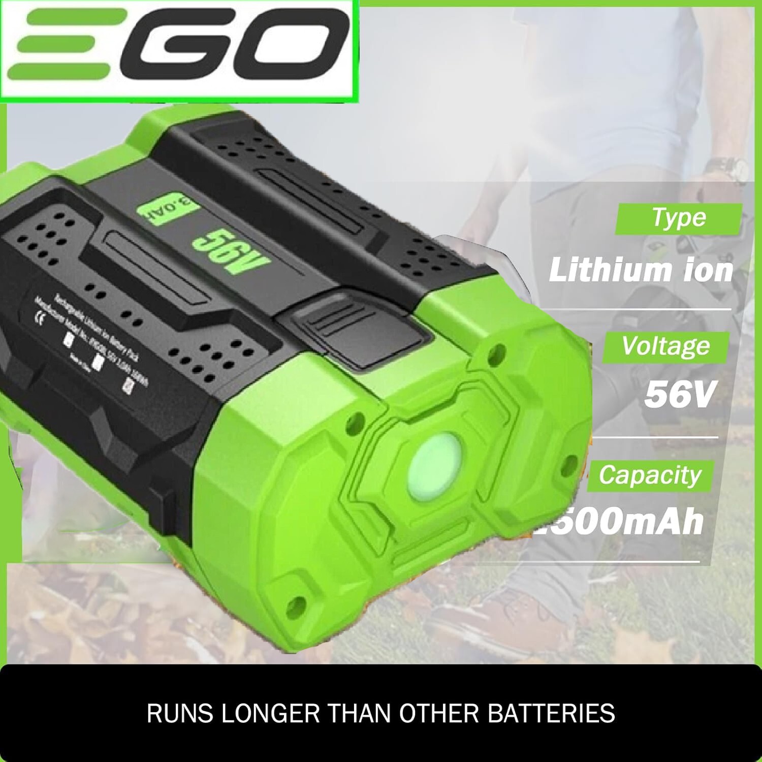 For EGO POWER+ BA1400T 56V 2.5 Ah Lithium-ion Battery Upgrade Fuel Gauge New
