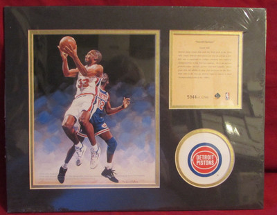 Grant Hill 1995 artwork from Matted Print 11x14 R. Cunningham