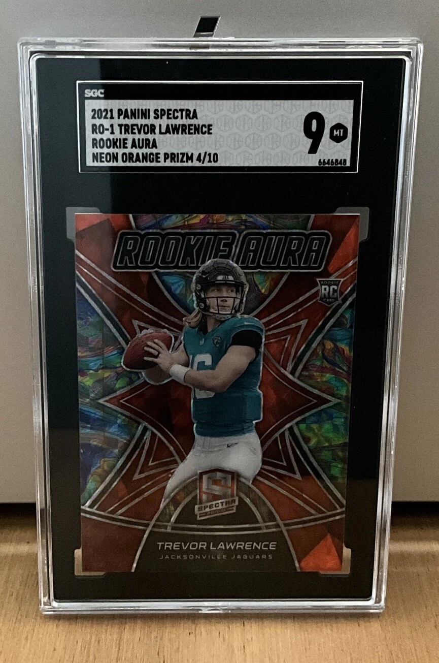 Trevor Lawrence Panini Spectra Rookie Aura #RO1 Neon Orange