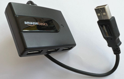 Amazon Basics - Ultra-Mini-USB-Hub, 4 Anschlüsse, USB 2.0 NEU