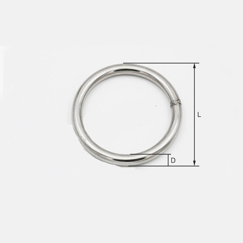 304 Stainless Steel Round Rings Heavy Duty Solid Metal O Ring Welded ...