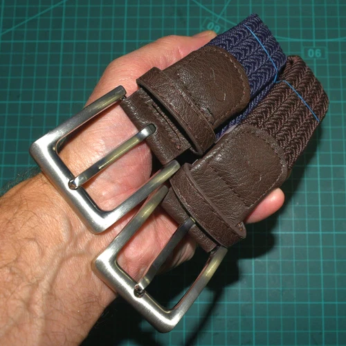Dad's Great Gift New Men's Wear Mediam Size Belts 1 Blue & 1 Brown FREE POST