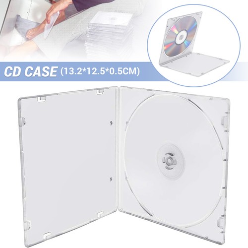 20 Pack Clear Slim Single CD DVD Case PP Poly Plastic Cases Holder Storage Box