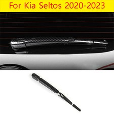 For Kia Seltos 2020-23 Carbon Fiber Tail Rear Window Wipers Cover Strip Trim 4X