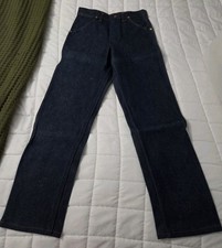 Deadstock 1960s Vintage Wrangler Jeans Boys 12 Regular Dark Blue Denim Western