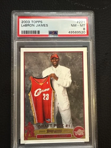 LeBRON JAMES (ROOKIE) 2003 Topps #221 PSA 8 NM-MT (Cavaliers, Lakers, Heat) RC