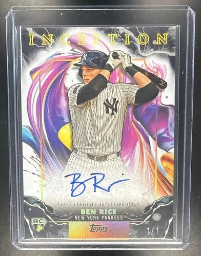 Ben Rice 2025 Topps Inception Rookies And Emerging Stars Auto Inception 1/1 KG