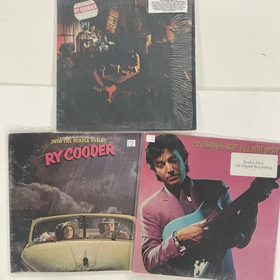 Lot of 3 RY COODER LP Chicken Skin Revue LIVE Purple Valley Bop Til You Drop EX