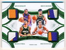 2024-25 Flawless Durant Booker Beal Ighodaro Emerald Quad Patch Rc #QP-PHX (5/5)