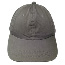 Signatures Baseball Cap Green One Size Hat Blank Solid Adjustable Slideback