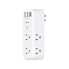Mifaso Surge Protector 6 AC Outlets 3 USB Ports, 1800J, Rotating Plug Power