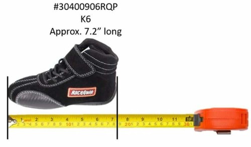 Automotive Replacement Part RaceQuip Euro Carbon-L Sfi Shoe Kids 6 30400906RQP - 第 2/2 張圖片