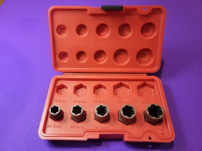 CRAFTSMAN 5 PIECE BOLT NUT EXTRACTOR SET IN CASE 3,5,7,9,10 MADEU.S.A. Open box