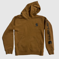 Carhartt Logo Hoodie Sweatshirt Unisex Youth  Size M  10-12 