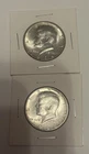 Lot of Two 1964 Kennedy Half Dollar Coins 90% Silver, Circulated
