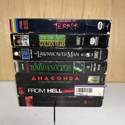 Vintage Horror VHS Lot Of 7 Crucible Of Terror Stephen King Anaconda From Hell