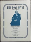 CIVIL WAR VETERANS sheet music GEORGE TRYON HARDING Warren's father BOYS OF '61