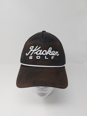 Hacker Golf Distressed Roped Snapback Trucker Hat Richardson 112 FPR Cap