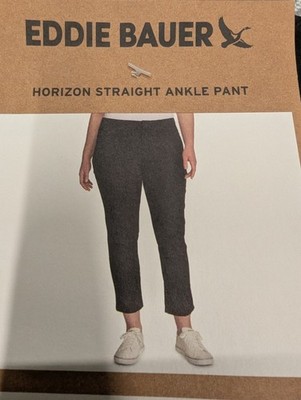 Eddie Bauer Horizon Straight Ankle Pant Performance Stretch Black 6, 8 or 10