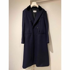 Maison Margiela John Galliano Navy Wool Chester Coat Size L JAPAN