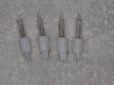 Noma W1 4 x Spare Clear Christmas Fairy Light Bulbs 12V 1.1W vintage retro