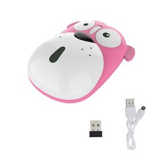 Wireless 2.4GHz Lovely Cartoon Dog Shape USB 1200DPI Cordless Small Optical R...