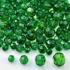 850Pcs Acrylic round Faceted Beads 6Mm 8Mm 10Mm 12Mm Faceted round Spacer Beads