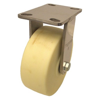GRAINGER APPROVED P27RX-N080K-16 Plate Caster,Rigid,Nylon,10 1/8''H 483N25