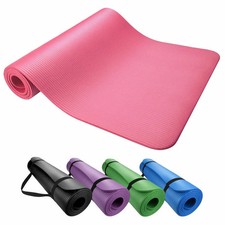 Extra Thick 10mm Exercise Yoga Pilates Mat Gym Fitness NBR