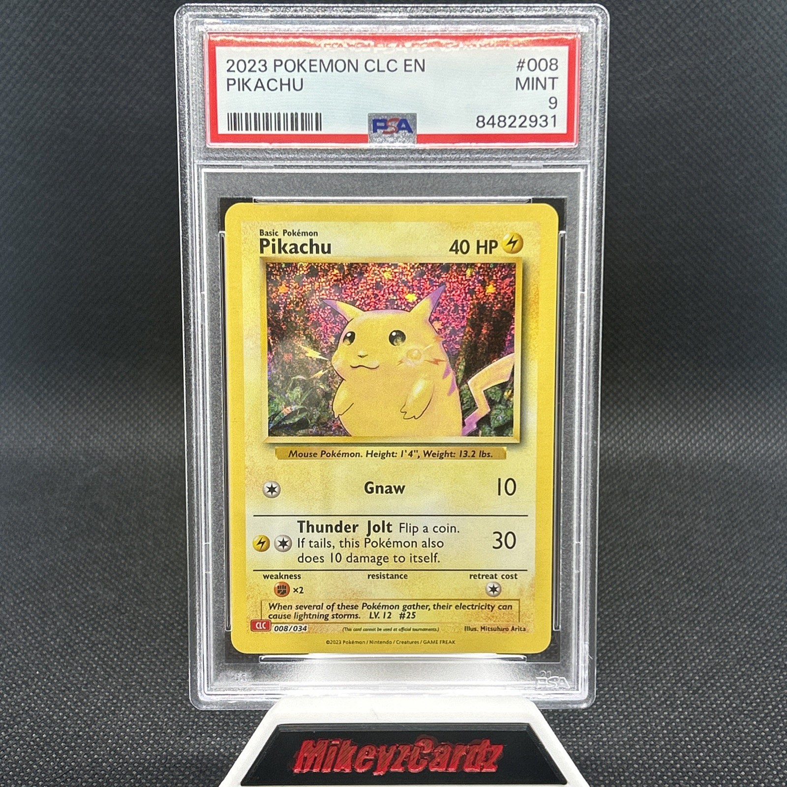 2023 Pokemon CLC 008/034 English - PIKACHU - MINT PSA 9