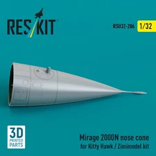 1/32 Reskit RSU32-0206 Mirage 2000N nose cone for Kitty Hawk / Zimimodel kit (3D