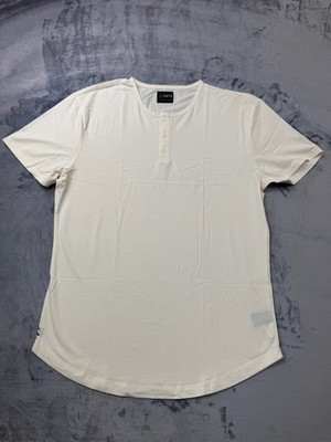 Cuts Clothing Short Sleeve Henley Curve Fit T-Shirt Men's XXL Egg-Shells