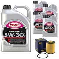 MotoröL Set SAE 5W-30 Plus Meguin 9 Liter + ÖLfilter FüR Audi Q7 VW Passat 4.0