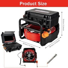 10.1'' Sewer Camera W/ 512Hz Locator Pipe Drain Inspection Camera Marker Cable