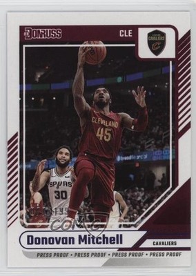 2024-25 Panini Donruss Press Proof Purple 77/199 Donovan Mitchell #110 9p5