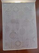  3-D Embossing Folder Christmas Ornaments Holiday Theme Cardmaking NEW 106 