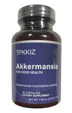 TPKKIZ Akkermansia Probiotic - Digestive & Immune Health - 60 caps - Exp 08/26